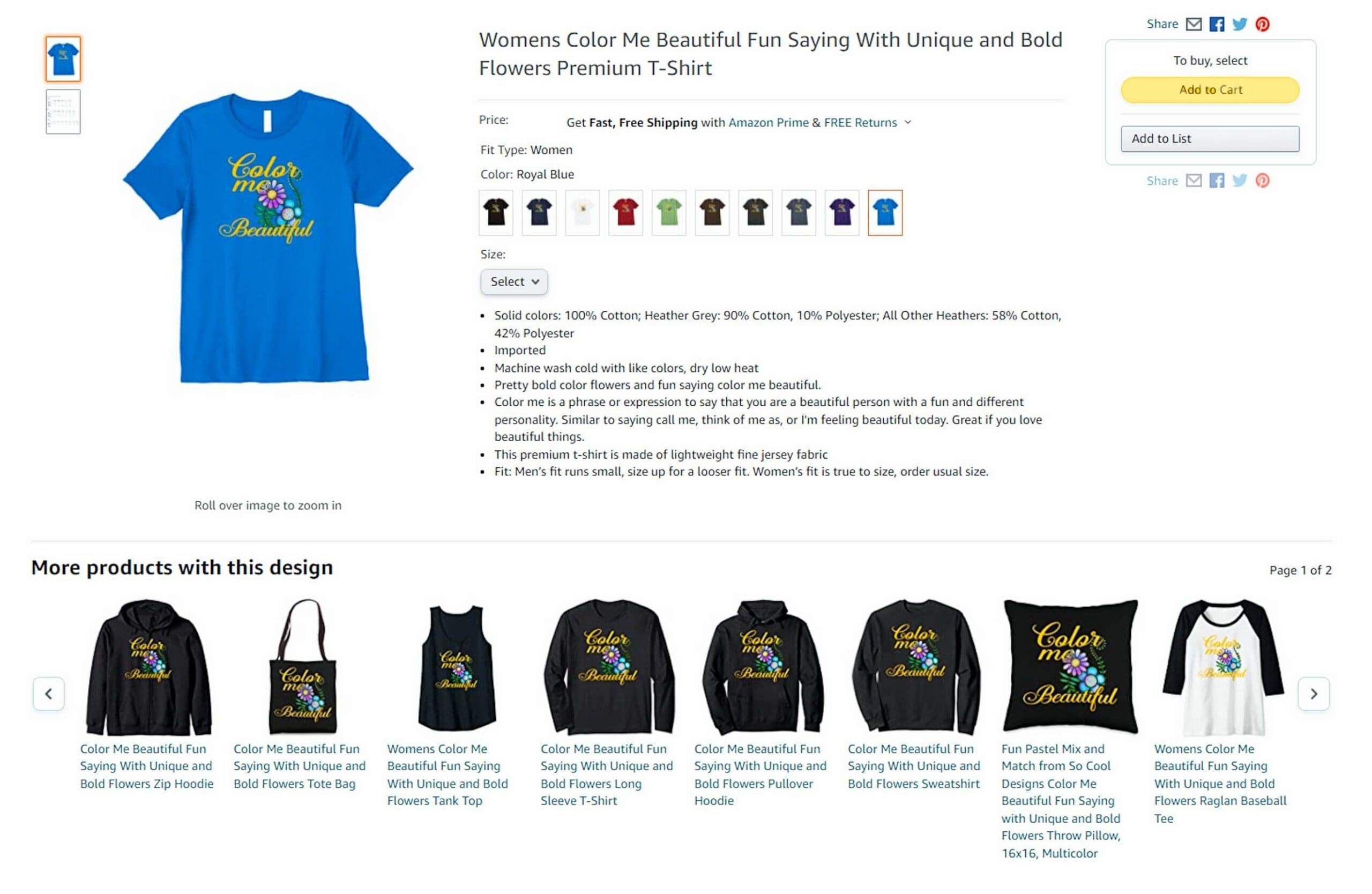 Amazon options for apparel.