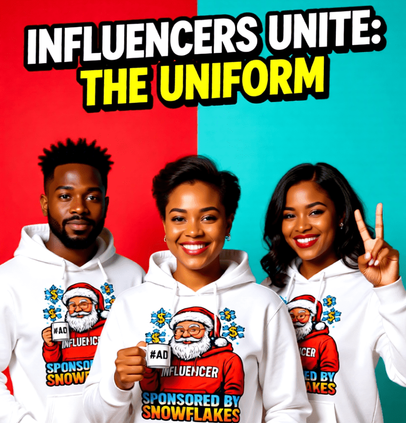Funny Influencers hooded sweatshirt.